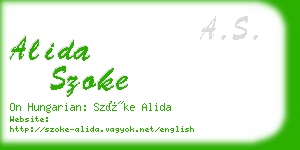 alida szoke business card